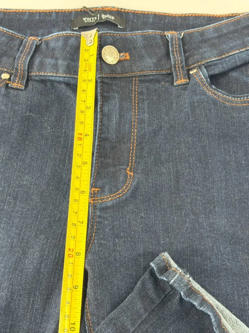 White House Black Market Women Skinny Flare Jeans Dark Wash Blue Size 6S